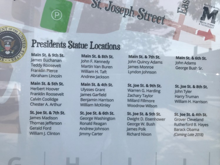 Statue Locations Rapid City